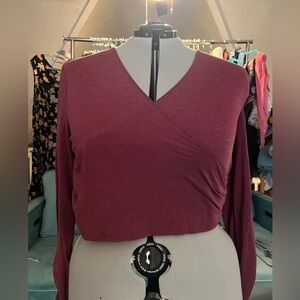 Gap Fit Breathe Long Sleeve Wrap top